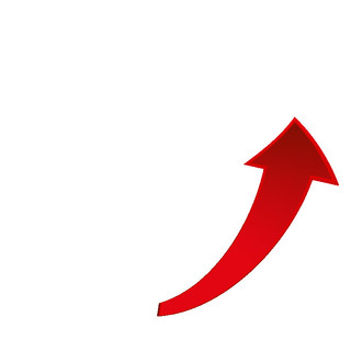 红色上升动态箭头元素GIF